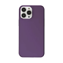 Newface Apple İphone 14 Pro Max Kılıf Pc Sert Şeffaf Kapak - Mor