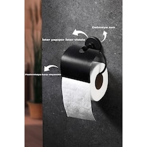 Yapışkanlı Siyah Geniş Kapaklı Tuvalet Kağıtlığı Wc Kağıtlık Tuvalet Kağıdı Askısı 000 Açık Krem