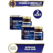 Nutraxin Folic Acid 400 Mcg 100 Tablet 2 Adet