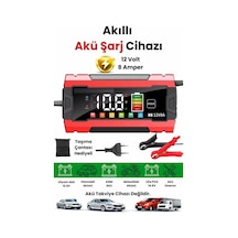 12v 8a Akıllı Akü Şarj Cihazı 12v 8a Lcd Ekranlı Pulse Repair Otomatik Akü Şarj & Desülfatör Lisinya