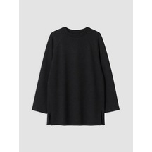 Lcw Modest Siyah Simli Kadın Sweatshirt Tunik