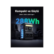 Anker Solıx C300x Ac 288wh I 300w 600w Surgepad Taşınabilir Güç Kaynağı - 4 Farklı Şarj Modu -