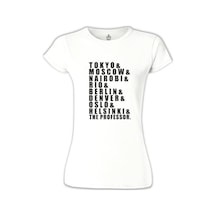 La Casa De Papel - Team Beyaz Kadın Tshirt 001