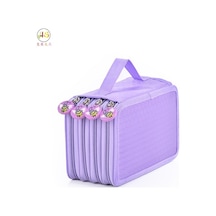 Mor Ofis Kalem Kutusu - Oxford Kumaşı, 72 Delik, Çok Katlı, Taşınabilir, Stok Ve Perakende İçin