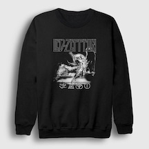 Presmono Unisex Icarus Led Zeppelin Sweatshirt Siyah