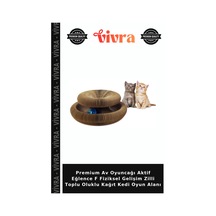 Premium Av Oyuncağı Aktif Eğlence F Fiziksel Gelişim Zilli Toplu Oluklu Kağıt Kedi Oyun Alanı