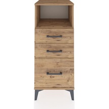Hyperion Komodin Tek Raflı 3 Çekmeceli 44x44x106 Çam-çam Çam