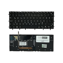 Dell İle Uyumlu Inspiron 13-7347, 13-7348, 13-7352, 13-7353 Notebook Klavye Işıklı Siyah Tr