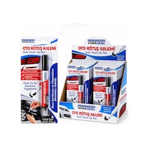 12 Adet Metalik Siyah Oto Rötuş Kalem Fırça Uç 5ml 5468