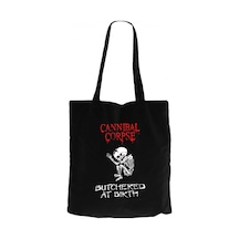 Cannibal Corpse Butchered At Birth Siyah Kanvas Bez Çanta Siyah