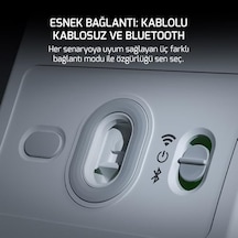 24.000dpı Triple Mode Kablolu/bluetooth/2.4g Beyaz Gaming Mouse Açık Beyaz
