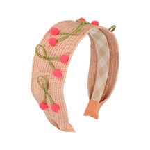 Meri Meri - Raffia Headband Cherries - Kirazlı Saç Bandı Çok Renkli