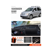 Volkswagen Caddy 2004-2010 Uyumlu Torpido Koruma, Torpido Örtüsü, Torpido Kılıfı - Siyah - Vw002