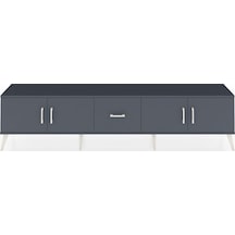 Arges Tv Ünitesi 2 Raflı Tek Çekmeceli 4 Kapaklı 220x30x51 Antrasit-antrasit Antrasıt/antrasıt - Antrasıt