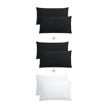 Stella Flavo 6'lı Yastık Kılıfı 50x70+20 Cm Kapaklı Siyah Beyaz
