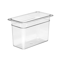 Cambro Gastronom Küvet Polikarbon 10cm 1/3 - Dayanıklı Saklama Kabı - 8 Adet Tarı 3 Adet Gümüş Toka