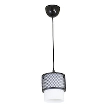 Tekli Beyaz Cam Kafes Model Modern Sarkıt Avize L