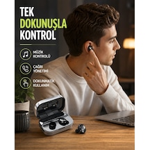 Kablosuz Kulak İçi Bluetooth Kulaklık Dokunmatik Kontrol Ve Led Şarj Ekranı Standart
