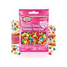 Renkli Harfler Pasta Süsü 20 G Pastalara Renk Katan Eğlenceli Süsleme - 931260847