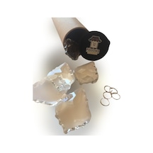 Yaprak Kristal Avize Taşı 5 Adet Cam Lazer Kesim 50 Mm