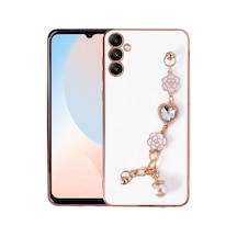 Zore Galaxy A54 Kılıf El Tutamaçlı Kamera Korumalı Ogaa Taka Silikon Kapak - Beyaz