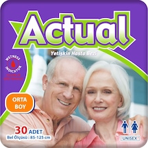 Actual Orta Boy Yetişkin Hasta Bezi Medium Beden 30'Lu