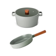 Neoflam Fika Gri 26cm Tencere & 26cm Tava Seti