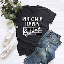 Herşey Nota Mutlu Olmak Unisex Tshirt 001
