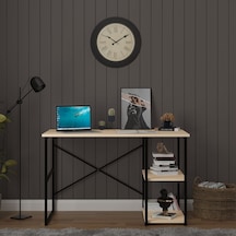 Raflı Metal Çalışma Masası-metalçm01-akçaağaç