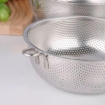 Uzun Saplı Paslanmaz Metal Süzgeç Makarna, Sebze Ve Meyve Yıkama Süzek, Derin Gövdeli, Dayanıklı Tel Süzgeç, Mutfak Süzgeci 19 Cm