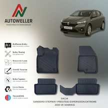 Dacia Sandero 2020 Sonrası Uyumlu Havuzlu Oto Paspas Stepway - Prestige/expression/extreme Paket