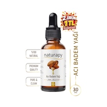 Acı Badem Yağı Bitter Almond Oil Soğuk Sıkım Sabit Yağ 30 Ml Damlalıklı Cam Şişe