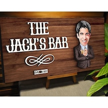 Bk Gift Kişiye Özel Karikatürlü Kabartma Tasarım Ceviz Ahşap Bar Tabelası, Home Bar Tabela, Rustik Ev Dekorasyonu, Duvar Dekoru-9