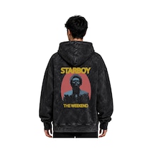 Sevbano Starboy The Weeknd Rapper Şarkıcı Baskılı Unisex Oversize Premium Siyah
