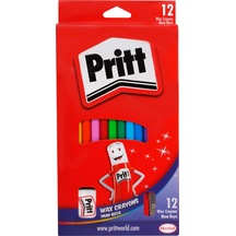 Pritt Mum Pastel Boya Crayon Karton Kutu Silinebilir 12 Renk 1433960 Çok Renkli