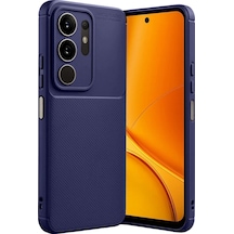 Vivo Y29 4g Auto Focus Karbon Kapak - Lacivert Düz Renkli