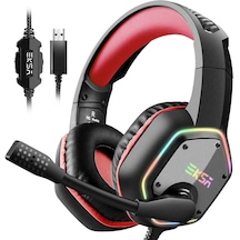 Eksa E1000 Gaming Kulaklık Oyuncu Kulaklığı 7.1 Surround RGB Led USB Bağlantı & Mikrofon ZORE-257893 Siyah