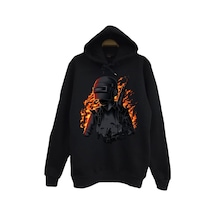 Day Baskılı Sweatshirt Siyah
