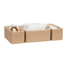 Ocean Home Textile Jüt Çekmece İçi Organizer Set Açık Bej