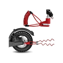 2'li Güvenlik Seti Disk Kilidi + Spiral Çelik Halat Scooter Bisiklet Motosiklet İçin Üstün Koru Diğer