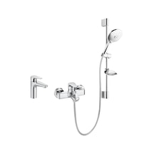 Roca A5DA57EC0K Roca Esteria Pack Eco 3'lü Banyo Seti Krom