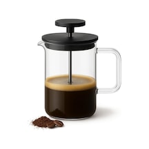 French Press, 0,40 L Cam Kahve Ve Çay Demliği, Borosilikat Cam, Bpa İçermez, Isıya Dayanıklı, Bulaşık Makinesi Uyumlu Açık Mavi