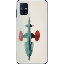 Samsung Galaxy M51 Uyumlu Japon Şemsiyesi Baskılı Silikon Kılıf Renkli