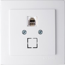 Nilson Touran Beyaz Nümeris Telefon Prizi Mk +kap+ Çerçeve