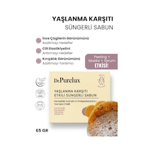 Yaşlanma Ve Kırışıklık Karşıtı, Dolgunlaştırıcı Serum Etkili - Peeling Etkili Süngerli Sabun Kabak Lifi - Lavanta