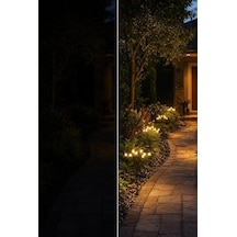 2 Adet 10 Ledli Solar Bahçe Işıkları Dış Mekan Peyzaj Aydınlatma 2 Modlu Bahçe Çiti Güneş Enerjili Süs Lambası Sarı Işık Dekoratif Teras Çim Yol Lambası .