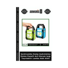 Şarjlılamba Kamp Aydınlatma Güneş Panelli Acil Durum Işığı Taşınabilir Lamba Hobi Aleti Çok Renkli