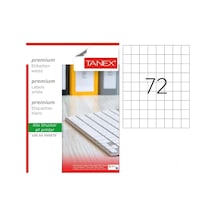 Tanex TW-2072 26x33mm Kuşe Laser Etiket 100 Lü Paket
