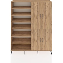 Hyperion Gardrop 8 Raflı 4 Kapaklı 2 Askılı 176x44x221 Çam-çam Çam