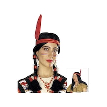 Tüylü Örgülü Hint Peruğu Kızılderili Peruğu Çocuk